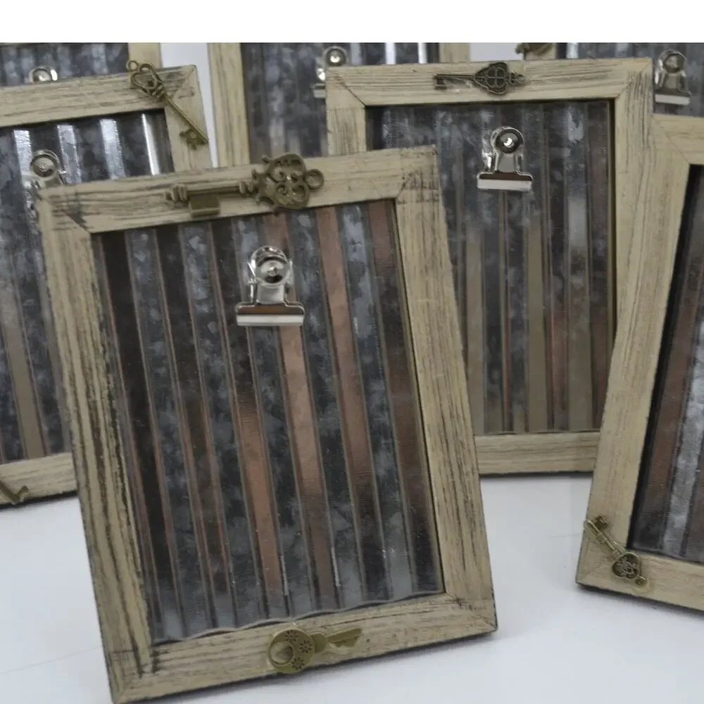 Lot of 10 Frames W/ Skeleton Keys Table Signs Clips B Metal